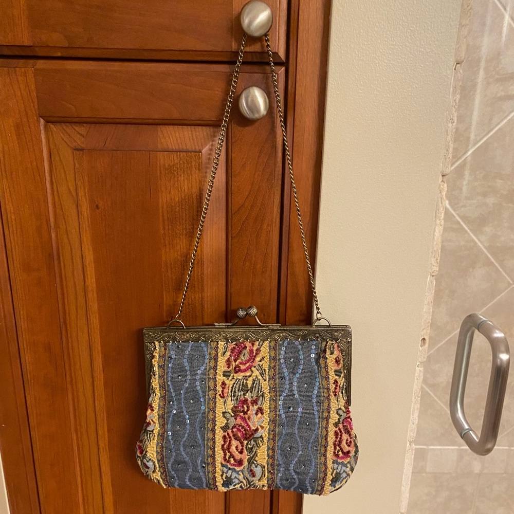 Christiana Tapestry & Beaded Bag